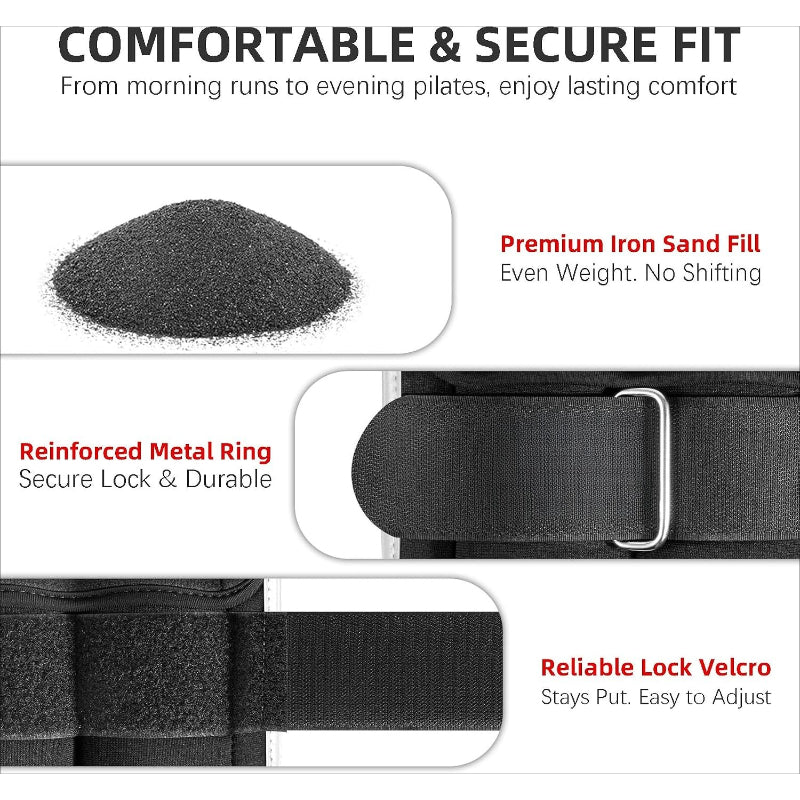 Comfortable Adjustable Workout Ankle Weights