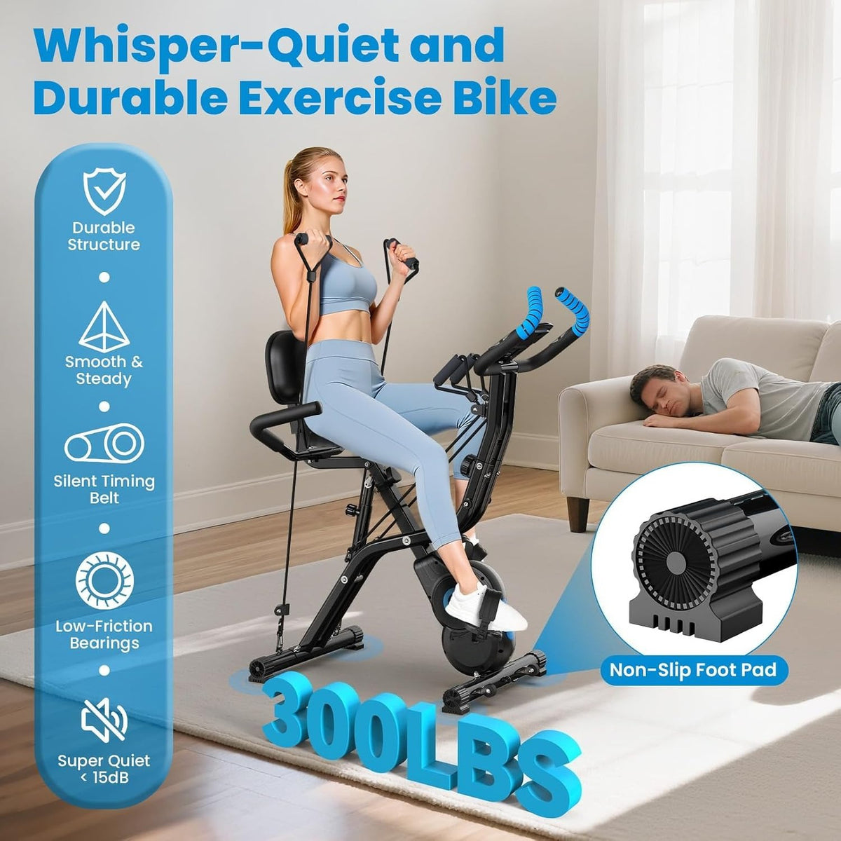 Foldable Magnetic Home Indoor Exercise Bike