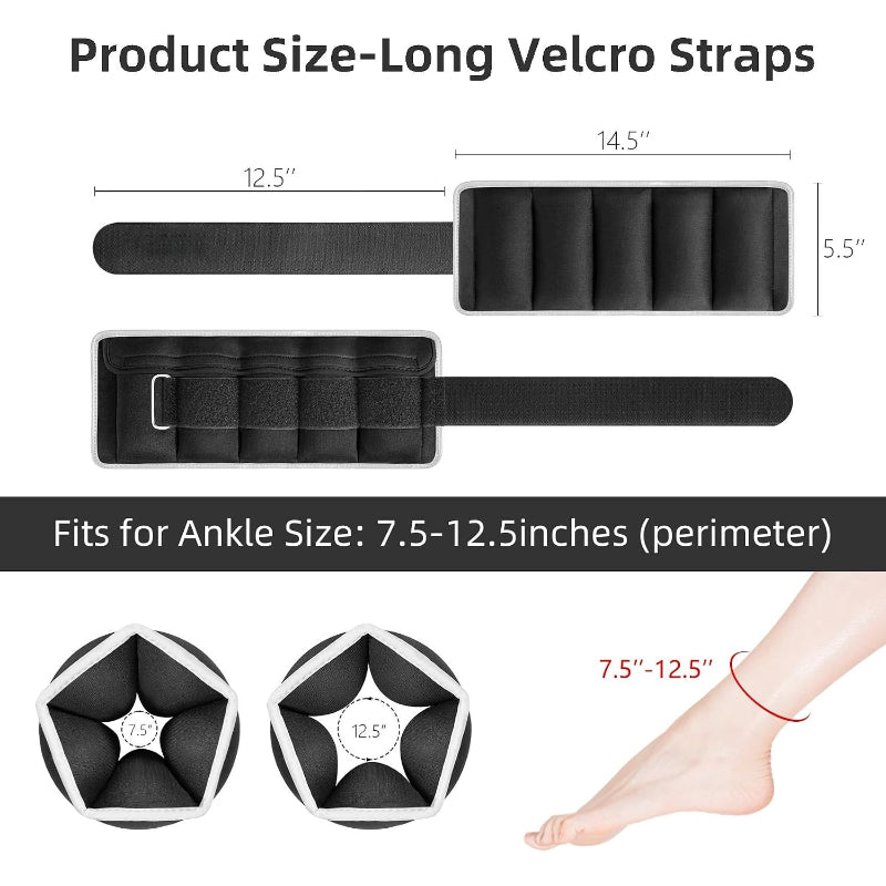 Comfortable Adjustable Workout Ankle Weights