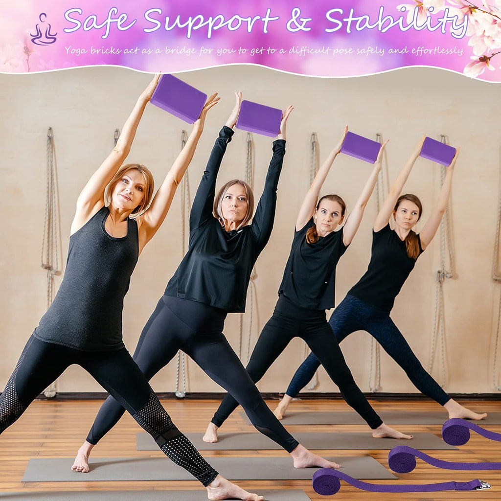EVA Foam Yoga Block Strap Training Set