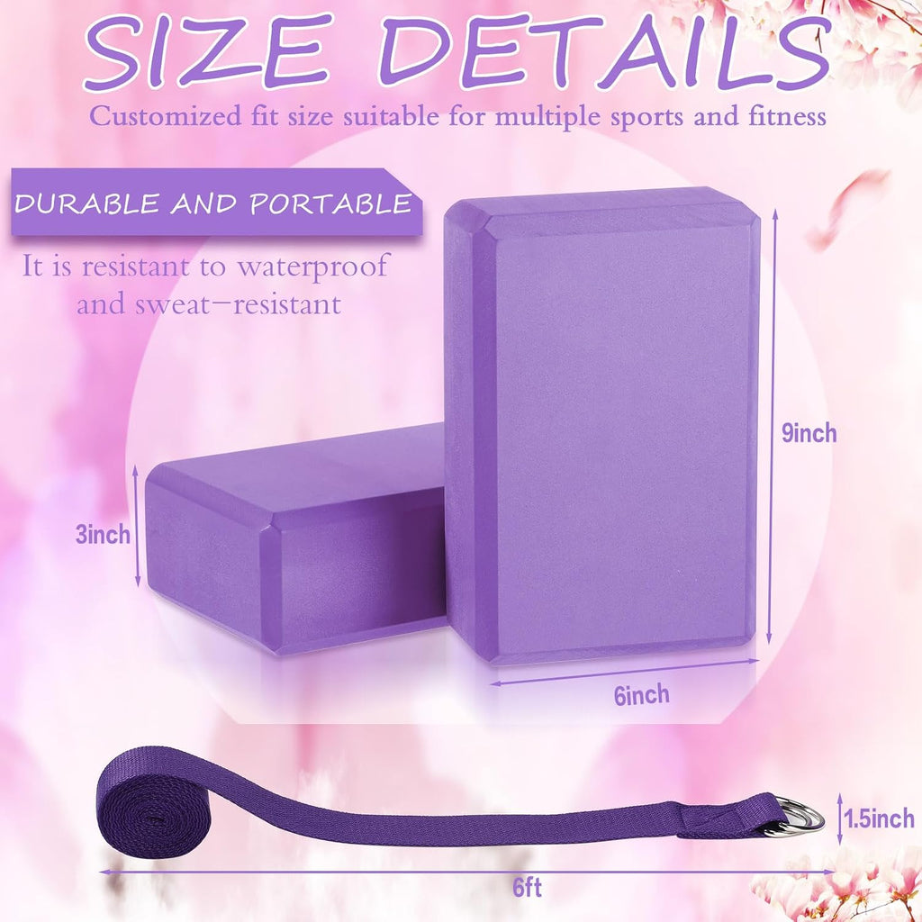 EVA Foam Yoga Block Strap Training Set