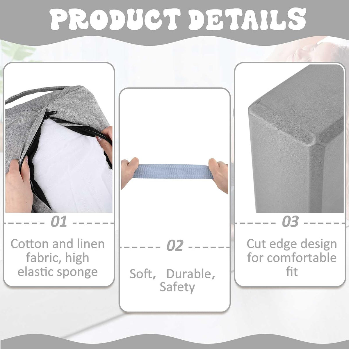 Washable Yoga Bolster Block Set