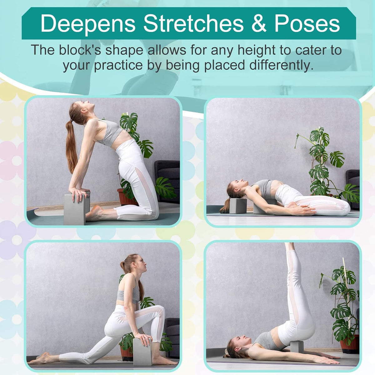EVA Foam Yoga Block Strap Training Set