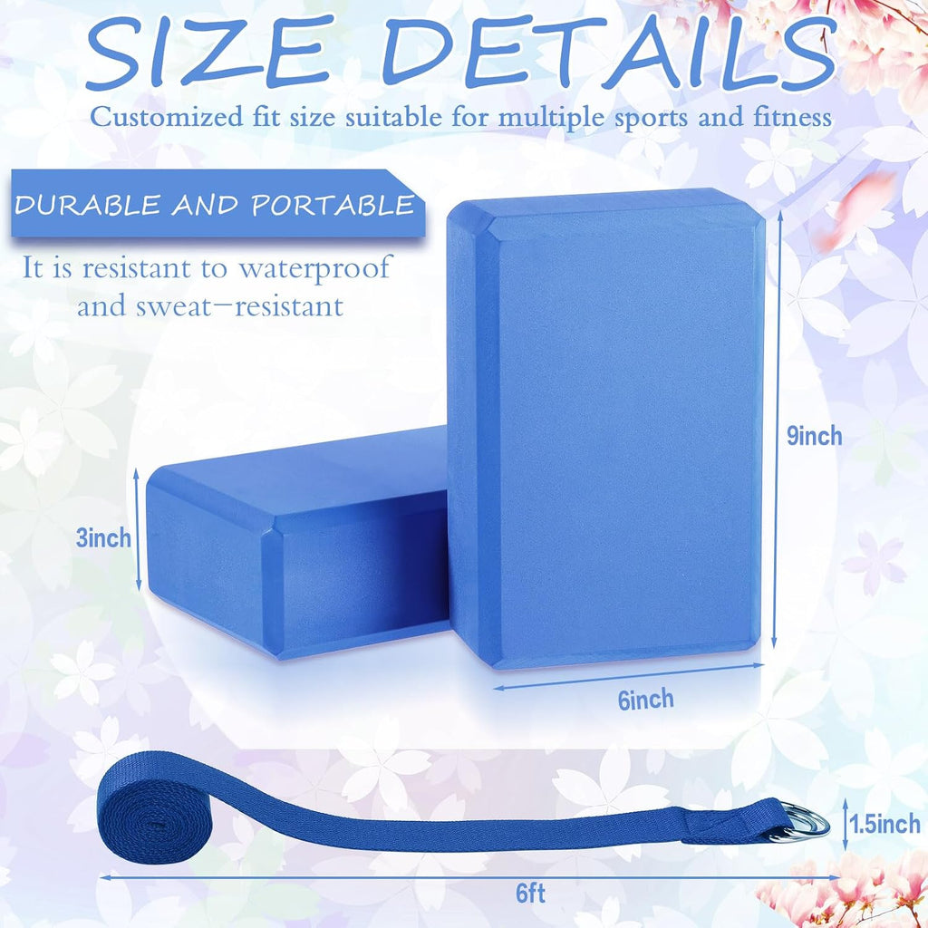 Non Slip EVA Yoga Block Strap Set