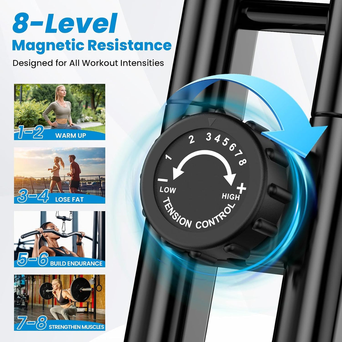 Foldable Magnetic Home Indoor Exercise Bike