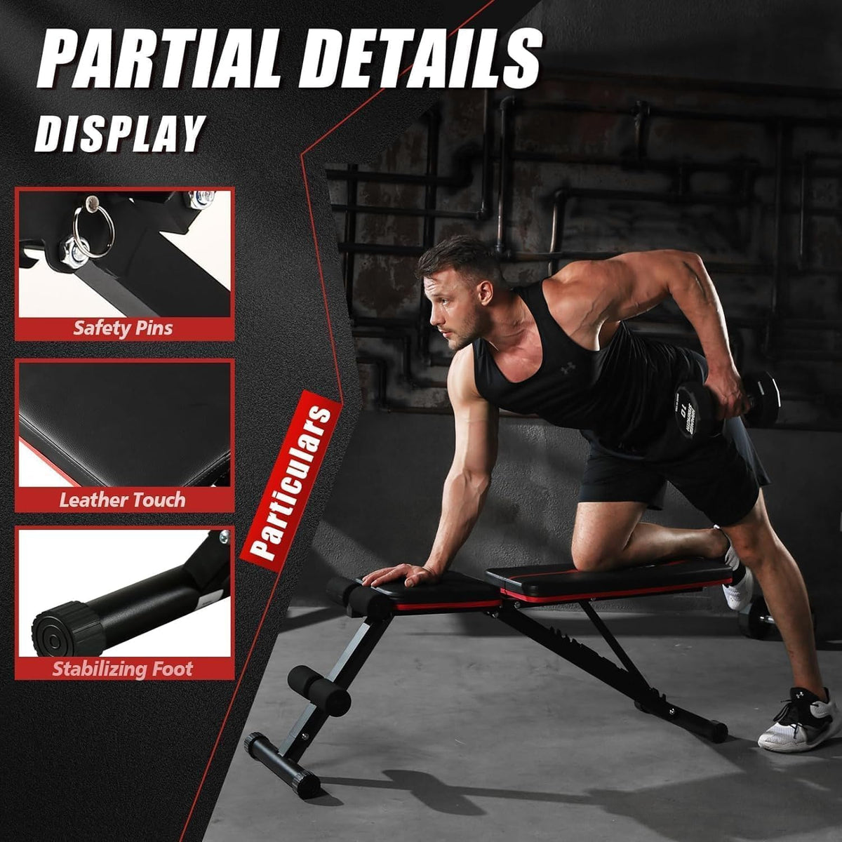 Foldable Adjustable Weight Gym Workout Bench