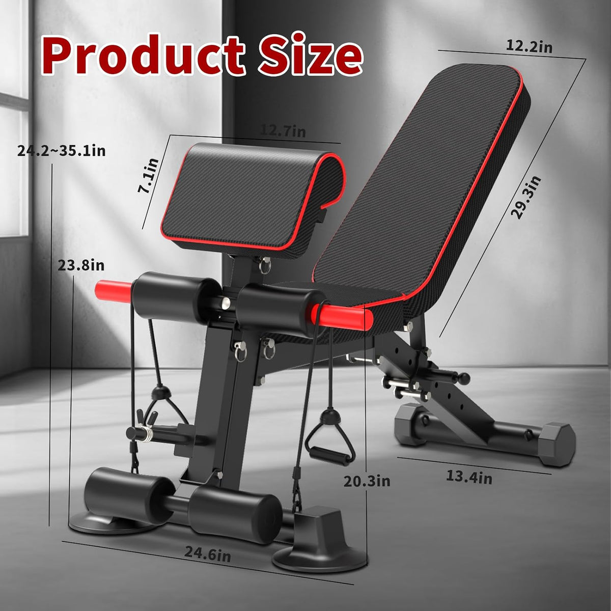 Foldable Steel Home Gym Weight Bench