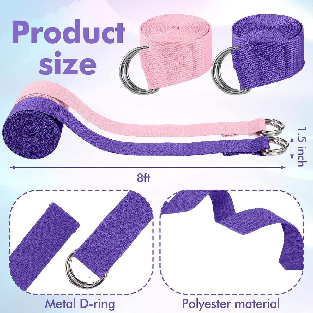 EVA Foam Yoga Block Cotton Strap Set