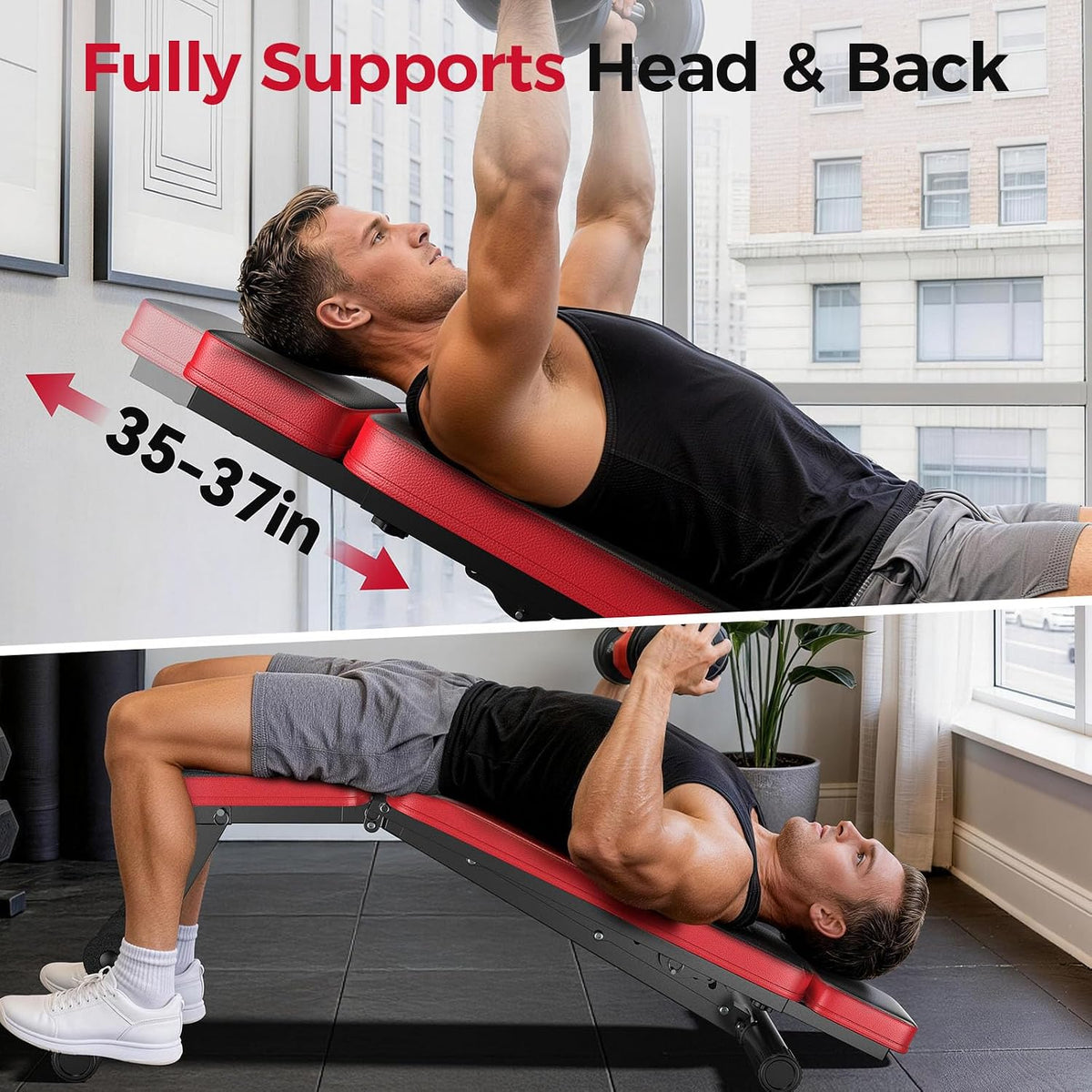 Foldable Adjustable Home Gym Weight Bench