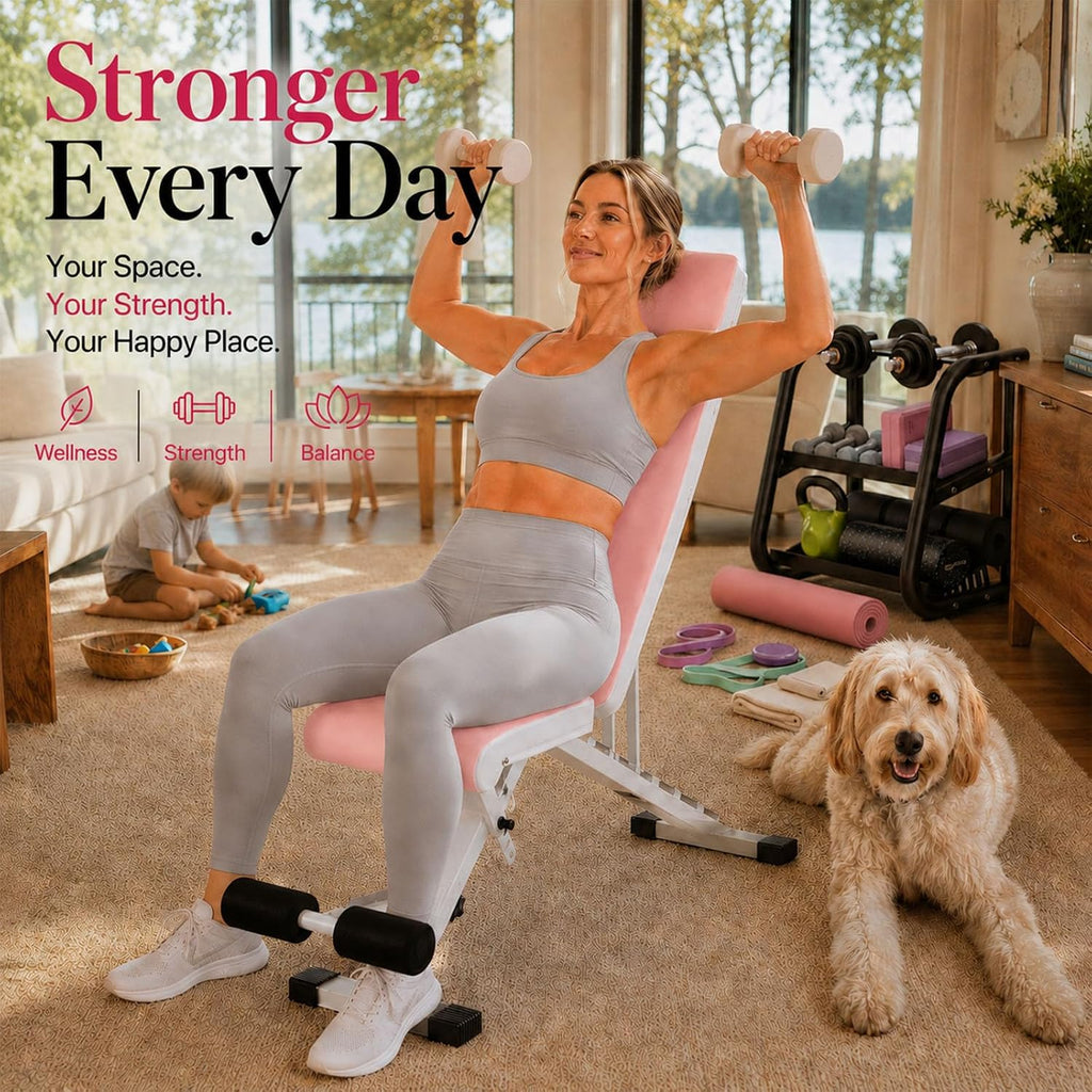 Foldable Adjustable Home Gym Weight Bench