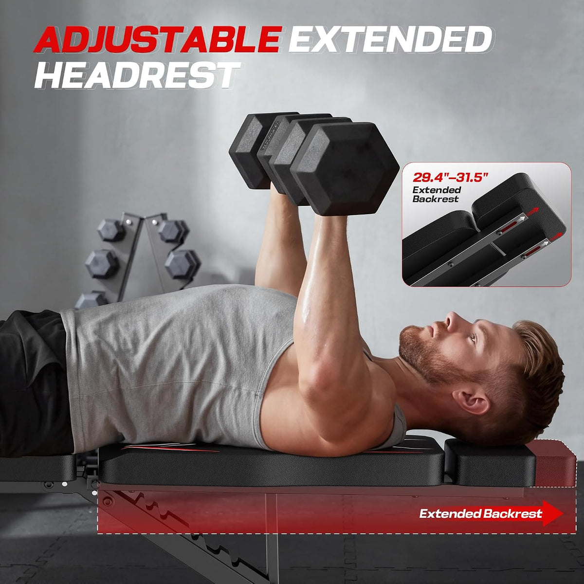 Foldable Multi-Function Weight Training Bench