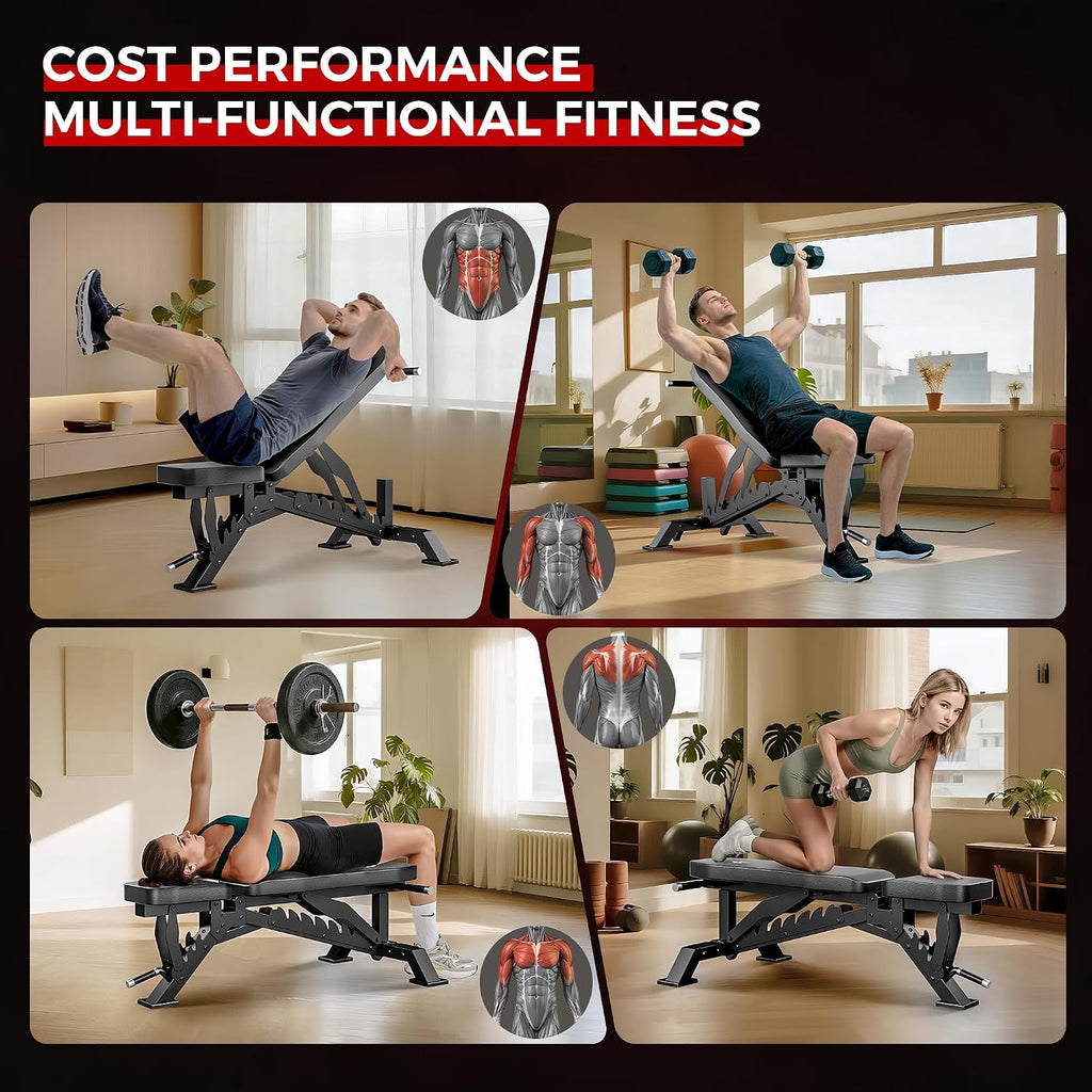 Adjustable Heavy Duty Weight Workout Bench