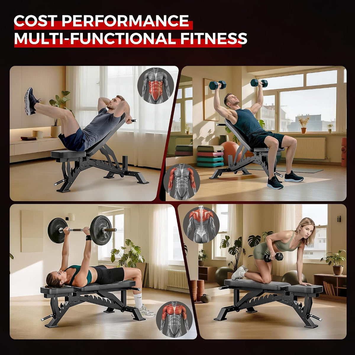 Adjustable Heavy Duty Weight Workout Bench