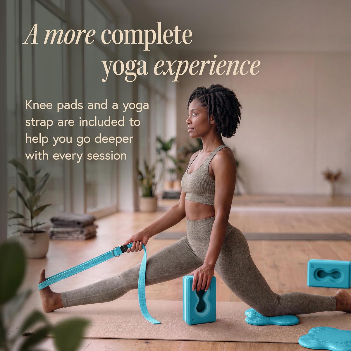 Yoga Block Knee Pad Wrist Support Set