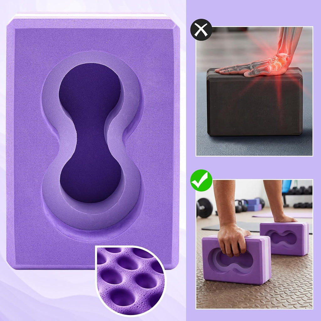 Foam Yoga Block Strap Knee Pad Set