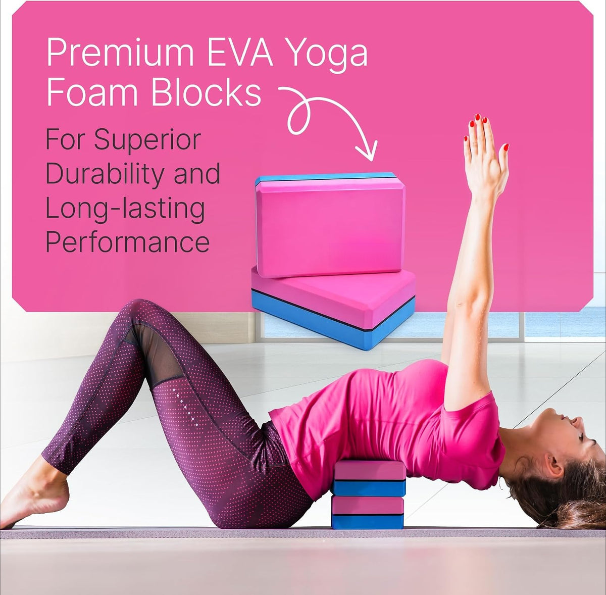 Non Slip EVA Foam Yoga Block Set