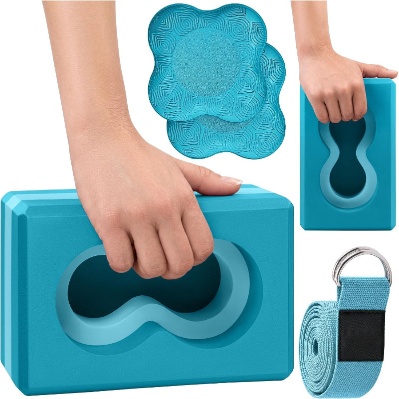 Yoga Block Knee Pad Wrist Support Set