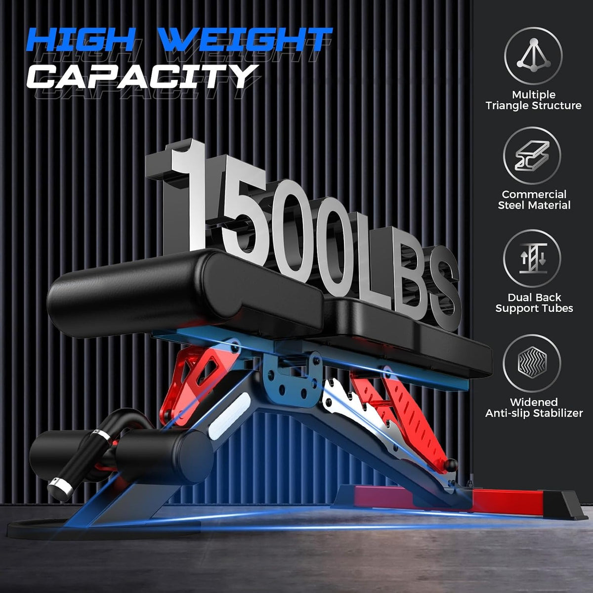 Heavy Duty Adjustable Weight Training Bench