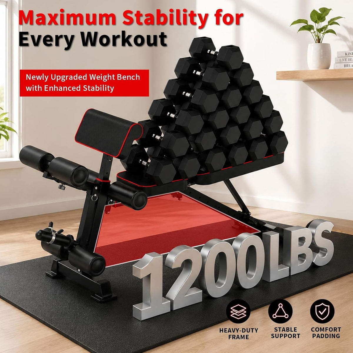 Foldable Heavy Home Gym Weight Bench