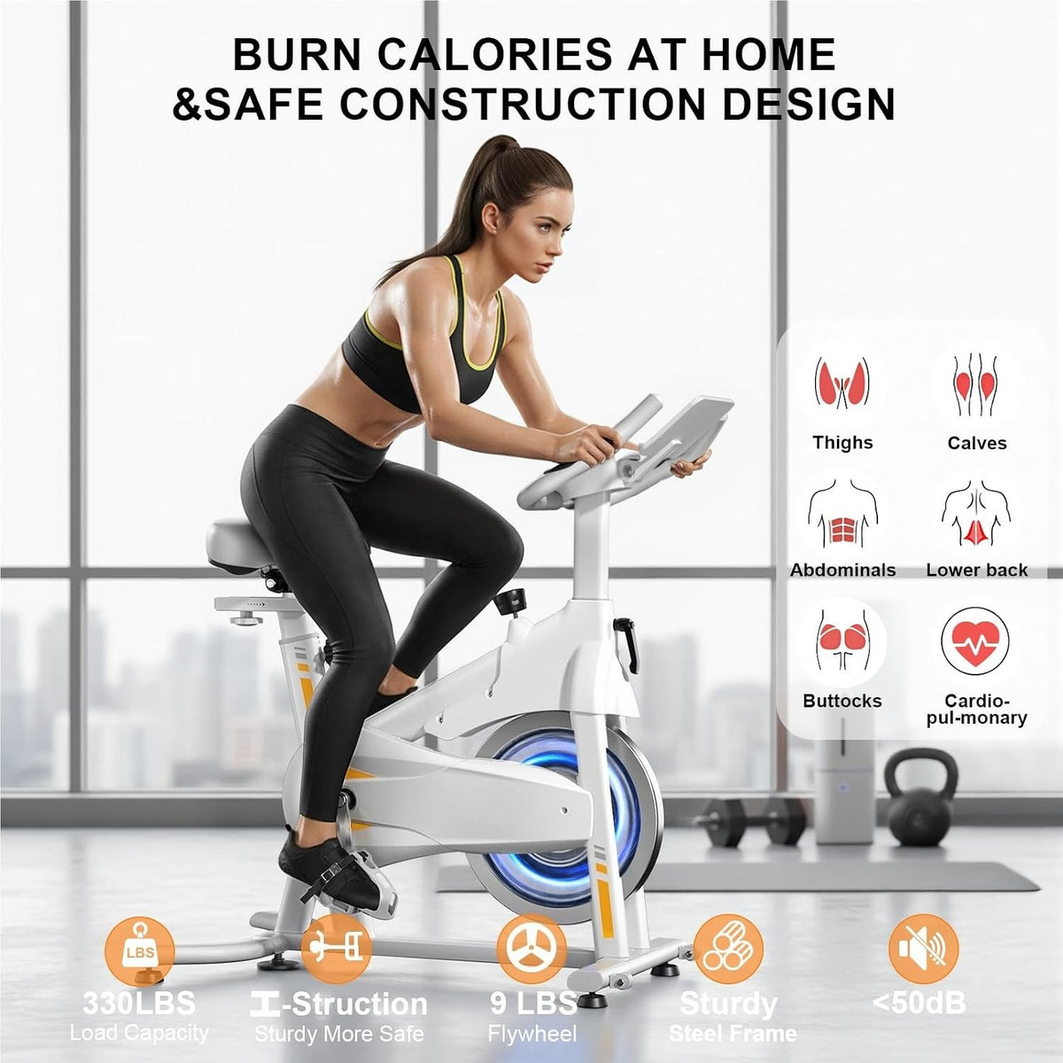 Magnetic Silent Home Spin Exercise Bike
