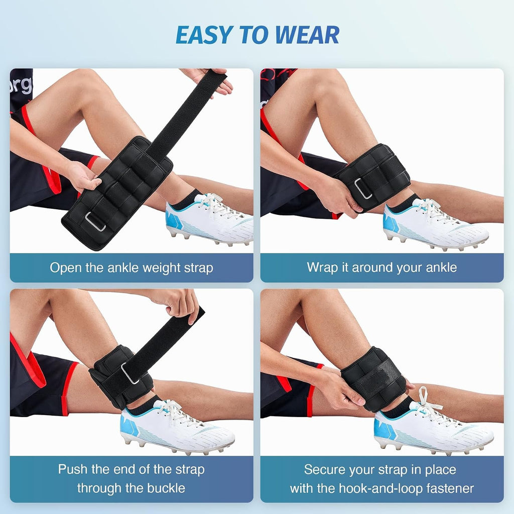 Adjustable Removable Sandbag Ankle Weights